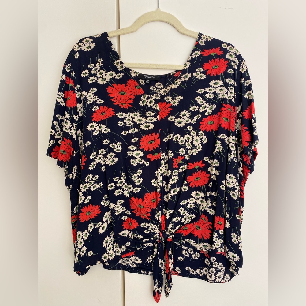 Madewell Floral Crop Top